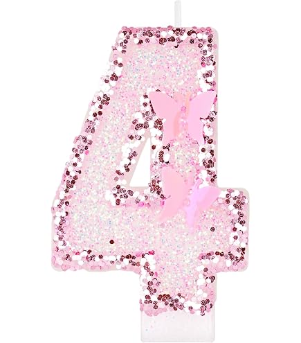 Candela Numero 7 Fucsia Scintillante Per Torta - Altezza 9,5 Cm - Candelina Compleanno In Cera Con Effetto Lucido E Supporto Trasparente