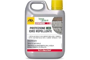 FILA Surface Care Solutions STOPWATER Protettivo Eco Idrorepellente ad Effetto Naturale, Traspirante ed Efficace Contro Gli Agenti Atmosferici, Incolore, 1 Litro