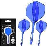 WINMAU Dart Fusion Entegre U&ccedil;uş ve Şaft Sistemi - No.2 Şekil ve Tasarım - Kısa, Orta ve Orta Boylarda Mevcuttur - Şeffaf, Kır