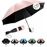 Chakipee Women's Windproof Folding Umbrella - Windproof Inverted Umbrella, Portable Compact Men's Automatic Travel Umbrella,