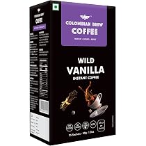COLOMBIAN BREW COFFEE Vanilla Instant Coffee Powder-No Sugar Vegan ...