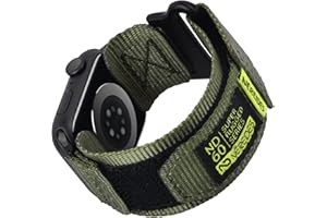 Nereides Compatible with Apple Watch Straps 45mm 44mm 42mm,Braided Nylon Sports Replacement Band, Hook & Loop Design for iWatch Strap Series 9 8 7 6 5 4 3 2 1 SE Green