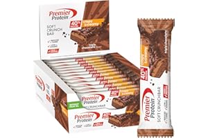 Premier Protein Soft Crunch Bar 40% Protein Triple Chocolate 12x40g - Haute teneur en protéines + Hydrates de carbone réduits + Sans huile de palme