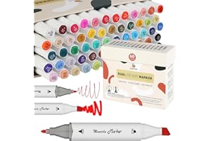 mancola 60 Colori Marker Pennarelli, Marker Pen Pennarello Doppia Punta Pennarelli Graffiti, Pennarelli per Adulti, Calligrafia, Disegni e Illustrazioni