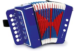 Small Foot Dragspel ”Blått”, Främjar Musikalitet Och Rytmkänsla, Musikinstrument Med Rem, Från 3 År, 3318