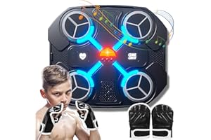 Palmcee Music Boxing Machine for Kids, Smart Bluetooth Musical Boxing Machine with Boxing Gloves, Boxing Machine Wall Mounted, USB Charging, 3 Speed Levels, Gifts for Kids