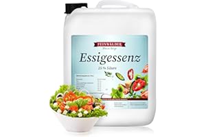 MARTENBROWN Feinwälder® Essigessenz 25% Säure im 5 kg Kanister | weißer Haushaltsessig | natürlicher Essigreiniger und Entkalker I Essig (1 stk.)