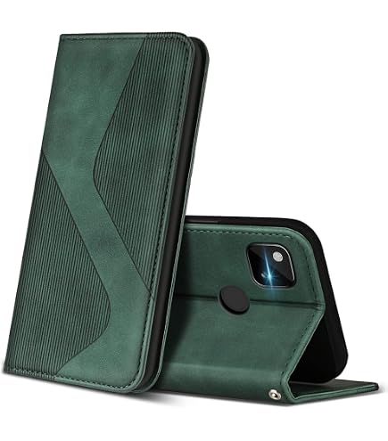 Asuwish Handyhülle Für Google Pixel 4a – Wallet Case Mit 8 Kartenfächern, Standfunktion & Inkl. Schutzfolie | Aus PU-Leder, Farbe Blau