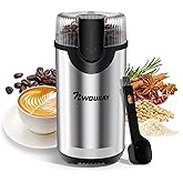 Electric Coffee Grinder 300W Capacity 80g Stainless Steel Blade | Multifunction One Touch Button Grinder with Cleaning Brush