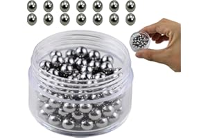WISCRAFTER Mischkugeln/Farbmischkugeln Edelstahlkugel, 120 Stück rostfreie stahlkugeln Edelstahl Mixing Balls, 5,5 mm Paint Agitator Bälle Ideal als Miniatur Acrylfarbe Flaschen Beads