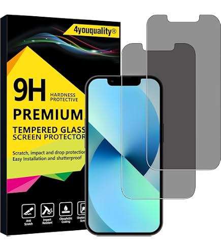 Slanku 3 Pezzi Vetro Temperato Privacy Per IPhone 13 Mini, Anti-Spia 28°, Anti Graffio 9H