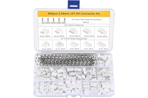 woshilaoDS 460 Pezzi Kit Connettore JST-XH, con Connettore Femmina e Maschio 2,5mm JST-XH 2/3/4/5/6 Pin Connettore Maschio e Femmina, per Cavo Adattatore