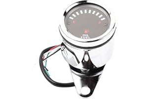 ‎AKOZON Akozon Tankanzeige, DC 12V Universal Aluminium Motorrad Auto LED-Anzeige Elektrische Tankanzeige Elektronische Ölanzeige