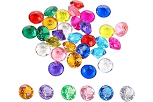 BFUZXY 60 Pièces Pierres Precieuses Pour Enfants,Pierre Precieuse,Diamanta,Diamond,Faux Diamant,Chasse Au Tresor Enfant,Tresor Pirate,Cristaux,Adapté À La Chasse Au Trésor,Décoration De Festivités,Bricolage