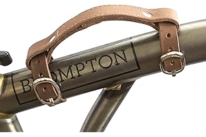 London Craftwork Leather Mini Carry Handle For BROMPTON Handgrip Bike Bicycle Frame Carrying LIGHT BROWN