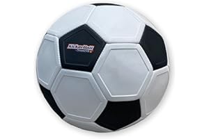 Brandunit KickerBall von Swerve Ball, Verstärkte Nähte, Fußball für extreme Kurven, Federleicht und Aerodynamisch, Trickball mit Drall, Für Kinder und Erwachsene, Spielball Größe 4, Schwarz / Weiß