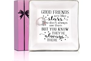 FORAGIFT Good Friends Bestie Gifts for Her Ring Trinket Dish - Good Friends are Like Stars - You Don't Always See Them But You Know They're Always There