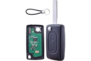 ANGOFIZ Clé Vierge Ask ID46 Electronique à Programmer 2 Boutons CE0536 Lame HU83 Compatible avec Peugeot 207 307 307S 308 407 408 3 607 807 2BT 3008 5008 Partner Expert Citroen C2 C3 C4 C5 C6 C8