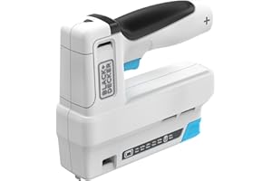 BLACK+DECKER BCN115-XJ - Grapadora 3,6v, Diseño ultra-ergonómico, Batería 1,5Ah Litio, Carga USB, Incluye 500 grapas 14mm y 500 clavos 15mm