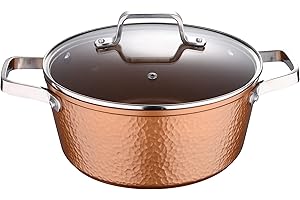 SAN IGNACIO Origen | Pentola da Cucina da 24 cm e Altezza di 10,4 cm con Coperchio di Vetro | Rivestimento Antiaderente a 4 Strati | Alluminio Forgiato | Per Tutti i Piani Cottura