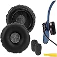 Geekria QuickFit Replacement Ear Pads and Mic Windscreen Foam Set, Compatible with BlueParrott B250/XT/XTS/XTPlus, B150 Headphones (Black)