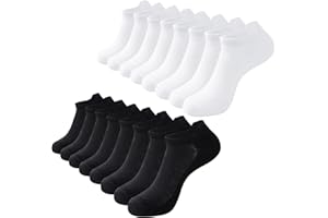 Eono Męskie Skarpety do Kostek, 8 Par Skarpet Sportowych o Niskim Kroju dla Mężczyzn i Kobiet, Oddychające Bawełniane Skarpety do Uprawiania Sportu, Biegania, Chodzenia, Pracy, na co Dzień, Szkoły
