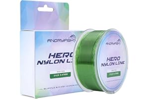 ANGRYFISH Nylon Fishing Line 300M-Monofilament Fishing Line-Super Abrasion Resistance-Excellent Elasticity-Low Visibility-Three Colors to Choose From