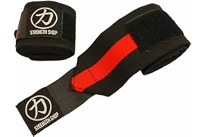 Strength Shop Thor Wrist Wraps - Inferno Red/Black - - IPF APPROVED