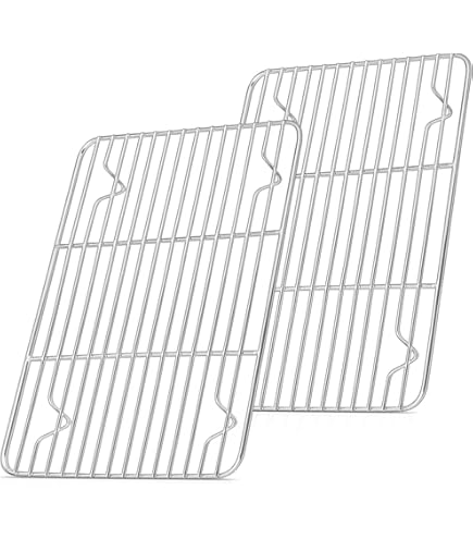 2 Griglie Di Raffreddamento In Acciaio Inox - 29.3x22.3cm Per Pane E Dolci, Lavabili In Lavastoviglie - Foto 5