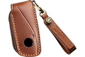 KUNIO Skórzane etui na klucze pasuje do BMW X7 X1 U11 iX ix1 Tourer U06 X6 M60i XM 7 G07 I7 2023 2024 2025 ochronne etui na klucze, pokrowiec, breloczek do kluczy