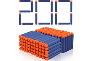 SJACXANM Balle Nerf, 200PCS Munition Nerf, Mousse Recharge De Fléchettes, 7.2cm MunitionNerf pour NerfN-Strike Elite Series Blasters Kid Toy Gun