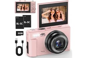 H-Bocam Digitalkamera 4K 64MP Kamera Fotokamera mit WLAN Fotoapparat | Kompaktkamera für e