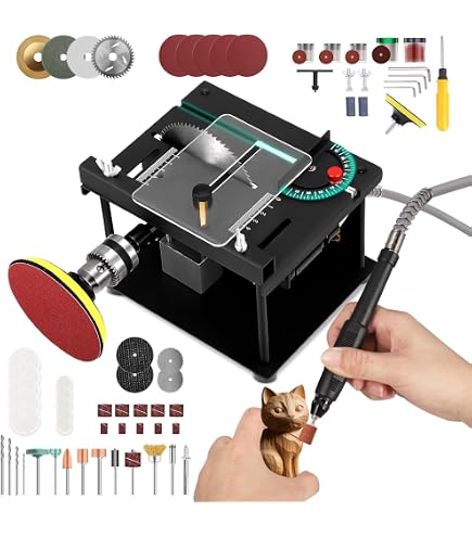 Mini Sega Circolare Da Tavolo 200W – 10000 Giri/min, Profondità Taglio 33 Mm, Per Legno E Plastica