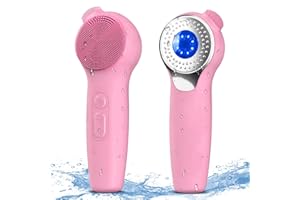 Sonic Facial Cleansing Brush, Urbuti Electric Silicone Face Brush with Nose Scrub, IPX7 Waterproof Face Deep Cleansing Brush, Skin Care for Men and Women