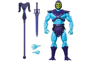 Masters of the Universe Masterverse Skeletor Vintage Collection Actionfigur, 18 cm, mit Zubehör, Schwert und Stab, Blau und Violett
