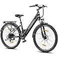 Touroll Electric Bike, J1/J1 ST Pedal Assist City E Bike, 27.5" Electric Bicycle Commute Trekking Bike for Adults with 36V 15.6Ah Battery, LCD Display, 7 Speed (J1 ST)