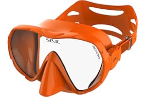 SEAC Rondò, Silicone Single Lens Frameless Mask for Diving and Snorkelling, Reduced Volume, Hydrodynamic, Ultralight