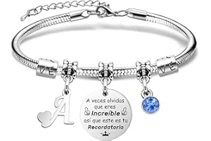 Yumioxa Recuerda a Las Mujeres El Nombre Inicial Del Brazalete Pulsera Inspiración Pulsera A Veces Te Olvidas De Que Eres Increíble,Así Que Este Es Tu Recordatorio Cumpleaños Brazalete Regalos
