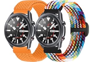 WNIPH Paski 22 mm, kompatybilne z Samsung Galaxy Watch 3 45 mm, Watch 46 mm, Gear S3, Huawei Watch GT3 46 mm, GT2 46 mm, GT2 pro 46 mm, Garmin Vivoactive 4/Gen 5, regulowany, pleciony pasek do zegarka