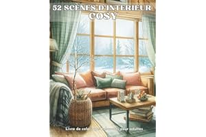 52 Scènes d'intérieur Cosy: Livre de Coloriage d'intérieur de Maison Cosy douillet et relaxant pour Adultes | Dessins Anti-Stress, Apaisants et ... Colorier Pour Passer Un moment Zen et Créatif