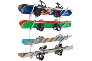 StoreYourBoard Support de rangement réglable pour planche à neige, support mural pour 4 planches