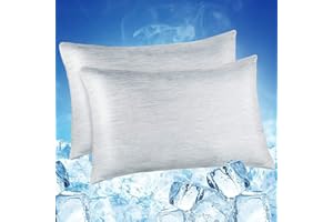 Luxear Federa di Raffreddamento Arc-Chill, 50x80cm Giappone Arc-Chill Q-Max>0,5 Fibra di Raffreddamento+100% Cotone Federa Estiva Super Morbida Antistatico e Traspirante Grigio 2 Pack