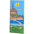 Calamita 3D Mont Saint-Michel, Souvenir Normandia Francia, In Resina, Fatta A Mano, 7,5x6,5 Cm