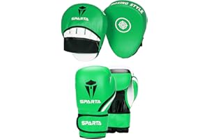 SPARTA Boxing gloves and pads set Focus Punch Mitts MMA Training Sparring Hook and Jab strike target with Punching Gloves