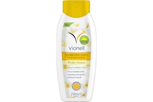 ‎VIONELL Vionell Intimwaschlotion Frauen Scentsitive Scents Daily Feminine, Für Sensible Haut, Mit Vitamin E & Kamille, Ganztägige Frische, Hypoallergen, Weißer Jasminduft, Ganztägige Frische, 250 ml
