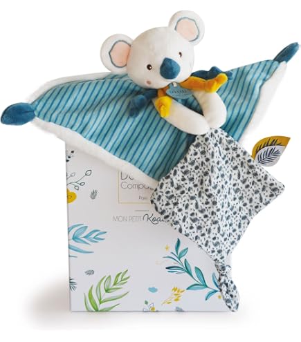 Doudou Souris Avec Marionnette à Doigt – Doudou Et Compagnie – 30 Cm – Beige – Dès La Naissance – Cadeau De Naissance Original Et Garanti