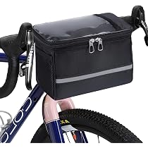 Sacoche Guidon Vélo étanche 6L - Avec Fenêtre Tactile TPU, Bandoulière Amovible, Pour VTT, Vélo électrique