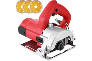 MXBAOHENG 2800W Dry Tile Saw Electric Tile Cutter with 3 Stone Blades for Ceramic Tiles Stone Wall Chaser （110mm Blade）