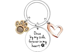 YIREAL Memorial Gift - Loss of Pet Memorial Keyring Sympathy Keychain, Memory of Family Dog Cat Pet Key Ring
