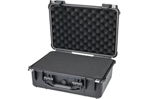 HMF ODK100 Outdoor-Fotokoffer, Transportkoffer mit Rasterschaumstoff | 41 x 32 x 17,5 cm